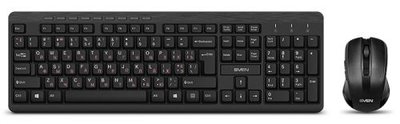 SVEN Клавиатура и мышь Wireless Sven SV-018887 2,4 GHz, 104+9кл, 800-1600DPI KB-C3400W SV-018887