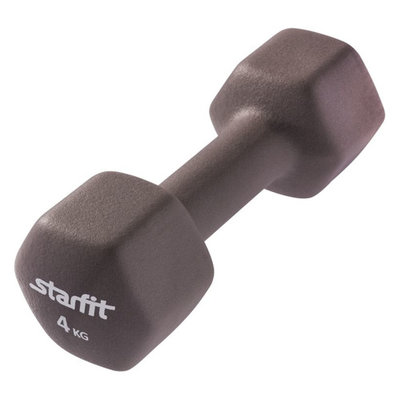 STARFIT Гантель Starfit DB-201 1гант. 4кг неопр. серый (УТ-00009073) УТ-00009073