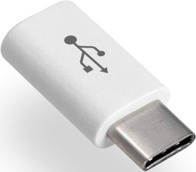 Olmio Адаптер microUSB - USB Type-C, 2.1A (white) Olmio 038770 
