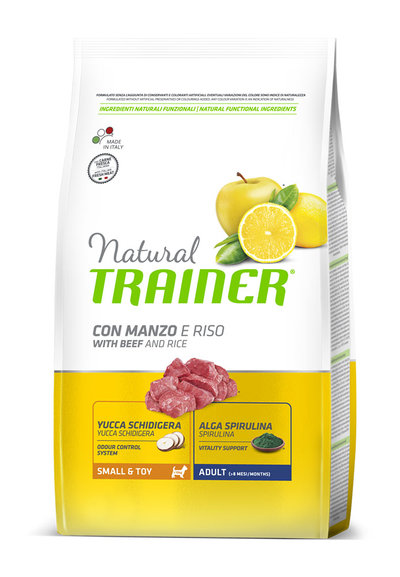 TRAINER Сухой корм для собак Trainer Natural Small & Toy with Beef and Rice 2 кг 