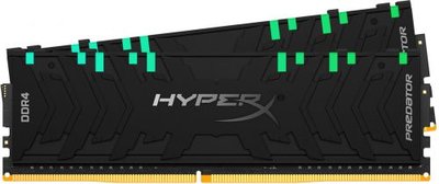 Kingston Модуль памяти DDR4 32GB (2*16GB) Kingston HyperX Predator RGB PC4-28800 3600MHz C17 радиатор 1.35V HX436C17PB3AK2/32 
