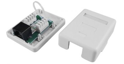 Hyperline Розетка Hyperline SB1-1-8P8C-C6-WH 