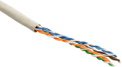 Hyperline Кабель витая пара UTP 6 кат. 4 пары Hyperline UUTP4-C6-P24-NCR-IN-LSZH-GY-100 