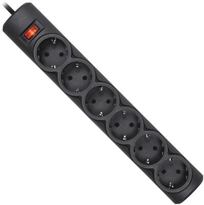 Defender Сетевой фильтр Defender DFS 153 6OUTL 3м (black) 99495