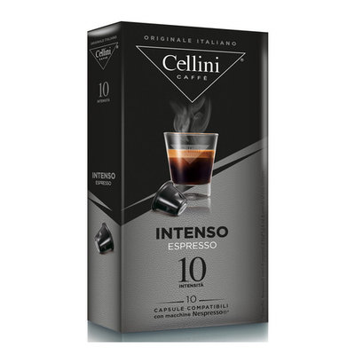 Cellini Кофе капсульный CELLINI Intenso Espresso, капсулы, совместимые с кофемашинами NESPRESSO® 