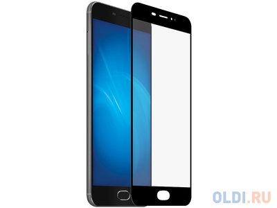 DF Защитное стекло DF mzColor-08 для Meizu m3e с рамкой черный mzColor-08