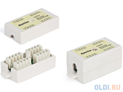 Hyperline Проходной адаптер Hyperline 110&Krone кат.5е 4 пары CA-IDC-C5e-WH CA-IDC-C5e-WH