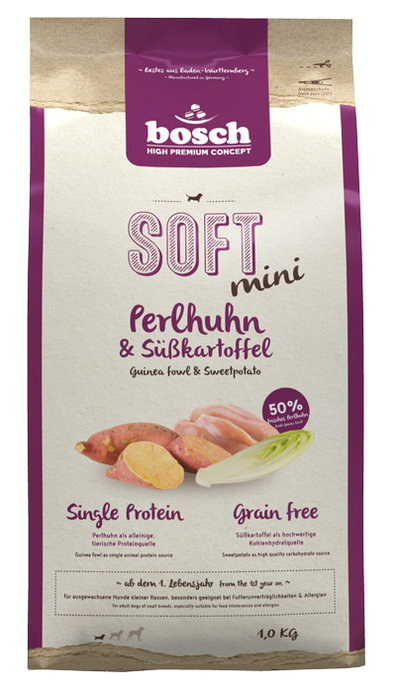 Bosch Soft Полувлажный корм для собак Bosch Soft Mini с цесаркой и бататом 1 кг 