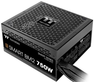 Thermaltake Блок питания ATX Thermaltake Smart BM2, 750W, Active PFC, 80 PLUS Bronze, 140mm fan, semi modular PS-SPD-0750MNFABE-1 