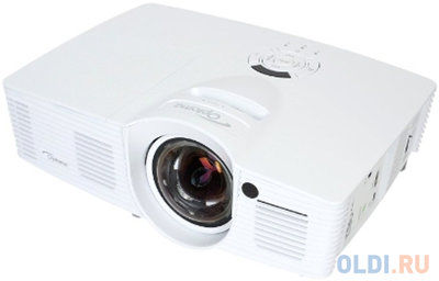 Optoma Проектор Optoma EH200ST Full 3D; DLP, Full HD (1920x1080), FULL 3D, 3000 ANSI Lm, 20000:1;16:9; (0.49:1 - фикс.); HDMI v1.4 x2+MHL v1.2; Audio Out 3.5mm;12V Trigger;3D-Sync; USB Service;10W.; 26 dB; 2 EH200ST