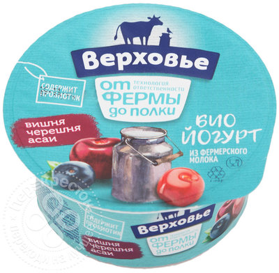 Несвижский ЗДП Биойогурт Верховье Вишня-черешня и асаи 150г Несвижский ЗДП 
