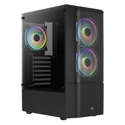 Aerocool Корпус ATX AEROCOOL Quantum Mesh-G-BK-v2, Midi-Tower, без БП, черный [accm-pv31033.11] ACCM-PV31033.11
