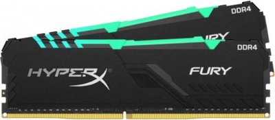 HyperX Модуль памяти DDR4 64GB (2*32GB) HyperX Fury RGB 3200MHz CL16 2R 16Gbit 1.35V HX432C16FB3AK2/64 