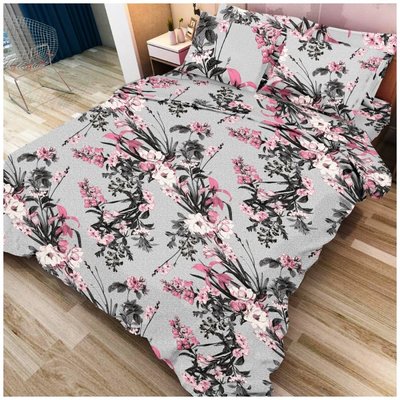 Letto Постельное белье Letto Цветы (3 предмета) cvety_vid3_uz50