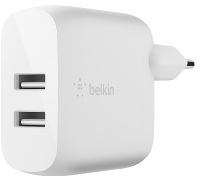 Belkin Сетевое зарядное устройство Belkin DUAL USB-A + кабель Lightning (белый) WCD001VF1MWH