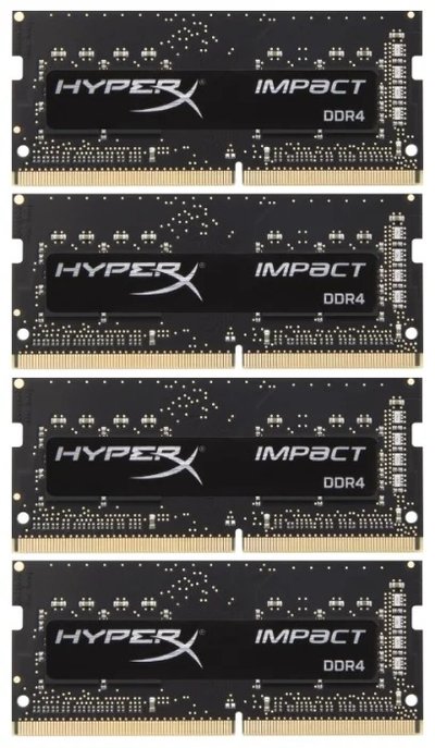 Kingston Kingston SO-DIMM DDR4 HyperX Impact Kit of 4 HX424S15IBK4/16 16Gb HX424S15IBK4/16