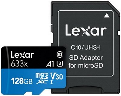 Lexar Карта памяти Lexar 633x microSDXC LSDMI128BB633A 128GB (с адаптером) microSDXC High-Performance 633x 128Gb LSDMI128BB633A + адаптер LSDMI128BB633A