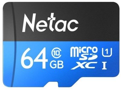 Netac Карта памяти 64GB Netac microSDHC (без SD адаптера) 80MB/s NT02P500STN-064G-S 