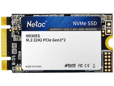 Netac SSD накопитель NETAC N930ES 1ТБ, M.2 2242, PCIe 3.0 x2, NVMe, M.2 N930ES NT01N930ES-001T-E2X NT01N930ES-001T-E2X