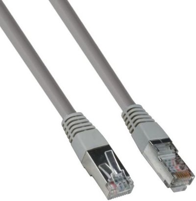 Exegate Кабель патч-корд FTP 5e кат. 0,5м. Exegate FTP-RJ45-RJ45-C5e-CU-0,5M-GY EX281996RUS