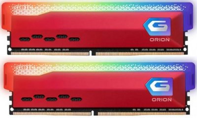 GeIL Модуль памяти DDR4 16GB (2*8GB) Geil Orion RGB red PC4-28800 3600MHz CL18 радиатор 1.35V GOSR416GB3600C18BDC 