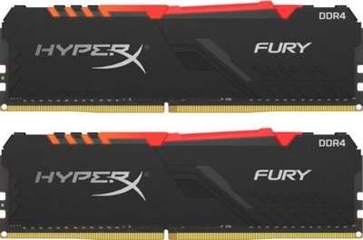 HyperX Модуль памяти DDR4 64GB (2*32GB) HyperX FURY RGB 3600MHz CL18 2R 16Gbit 1.35V HX436C18FB3AK2/64 