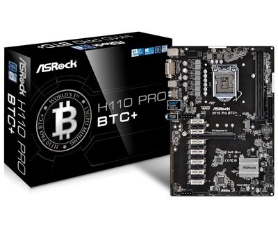 AsRock Материнские платы ASRock H110 PRO BTC+ s1151 H110PROBTC+