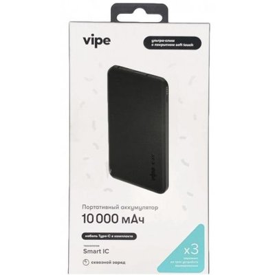 Vipe Внешний аккумулятор (Power bank) Vipe VPPB10K2UASTBLK 