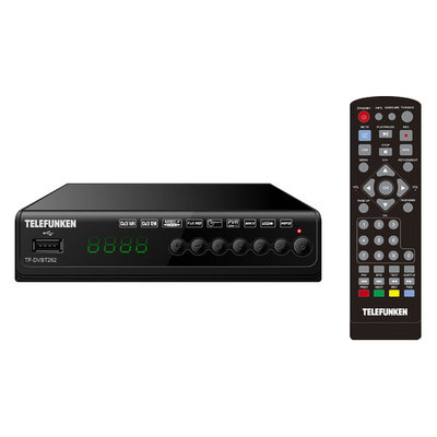 Telefunken Ресивер DVB-T2 TELEFUNKEN TF-DVBT262, черный TF-DVBT262(ЧЕРНЫЙ) 