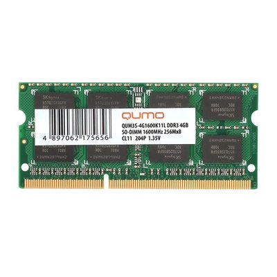 Qumo оперативная память Qumo 8gb ddr3 sodimm qum3s-8g1600c11r 