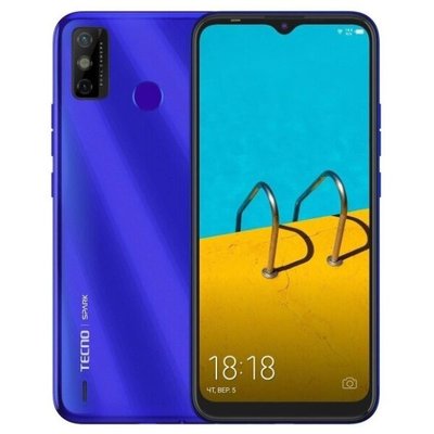 TECNO смартфон TECNO spark 6 go (ke5) (голубой) 