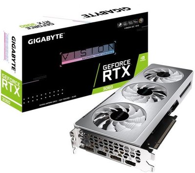 Gigabyte Видеокарта PCI-E GIGABYTE 12GB GDDR6 192bit 8nm 1320/15000MHz 2*HDMI/2*DP RTL GeForce RTX 3060 VISION OC (GV-N3060VISION OC-12GD) GV-N3060VISION OC-12GD