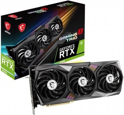 MSI Видеокарта PCI-E MSI 12GB GDDR6 192bit 8nm 1320/15000MHz HDMI/3*DP RTL GeForce RTX 3060 GAMING X TRIO (RTX 3060 GAMING X TRIO 12G) RTX 3060 GAMING X TRIO 12G