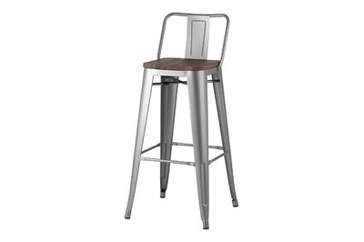 Hoff Барный стул Stool Group YD-H765E-W YG-15, серебристый/темное дерево Hoff Tolix 