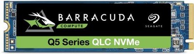 Seagate Накопитель SSD M.2 2280 Seagate BarraCuda Q5 1TB PCIe Gen3 Ч4 NVMe 3D QLC NAND 2400/1800MB/s MTBF 1.8M ZP1000CV3A001 