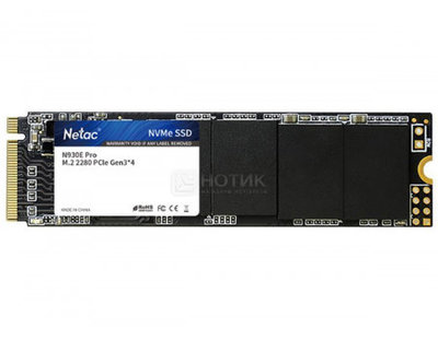 Netac Внутренний SSD-накопитель Netac N930E 512GB Pro Series M2 2280, PCIe NVMe, 3D TLC/QLC, Черный NT01N930ES-256G-E2X NT01N930E-512G-E4X 