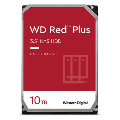 WD Жесткий диск WD Red Plus , 10ТБ, HDD, SATA III, 3.5" WD101EFBX 