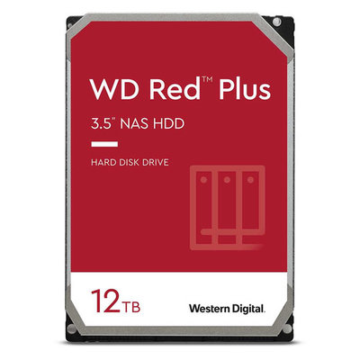 WD Жесткий диск WD Red Plus , 12ТБ, HDD, SATA III, 3.5" WD120EFBX 