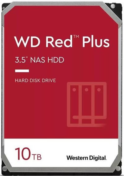 WD Жесткий диск WD Red Plus , 10ТБ, HDD, SATA III, 3.5" WD101EFBX 