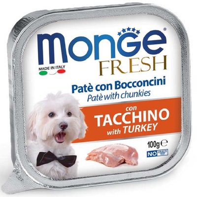 Unknown Консервы Monge Dog Fresh "Индейка" для собак, 100гр Unknown 70013020