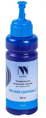 NV-Print Чернила NV-Print, 100 мл, голубой, совместимые, пигментные для Epson (NV-INK100PGM-C) NV-INK100PGM-C