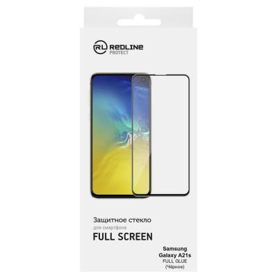 Red Line Защитное стекло Red Line для Samsung Galaxy A21s, tempered glass FULL GLUE, чёрная рамка УТ000020411 