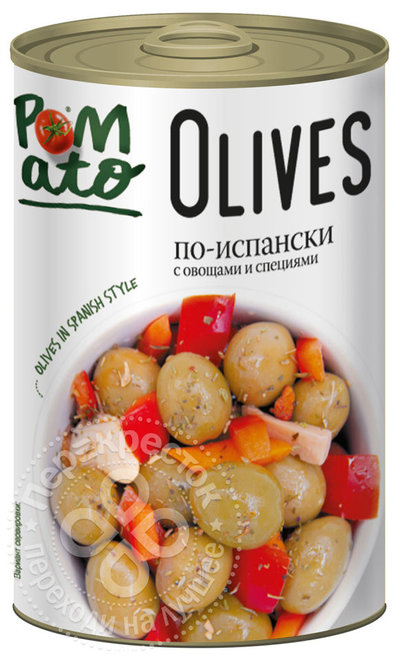 Pomato Оливки POMATO по-испански с овощами и специями 300г 