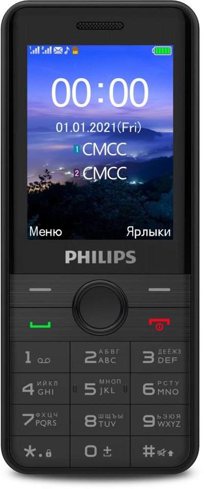 Philips Мобильный телефон Philips Xenium E172 (черный) CTE172BK/00