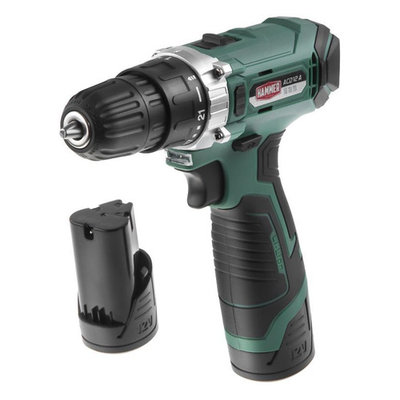 Hammer Дрель-шуруповерт HAMMER ACD12A, 1.5Ач, с двумя аккумуляторами [735855] 