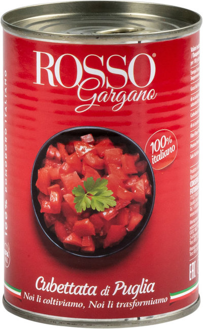 Rosso Gargano Томаты Rosso Gargano Cubetti в собственном соку 400г 