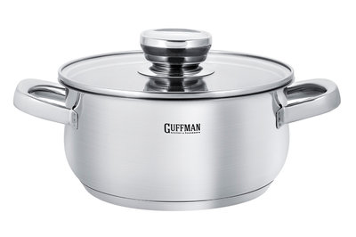 Guffman Кастрюля Guffman Maestro с крышкой, 20 см, 2,4 л T02-01720R 