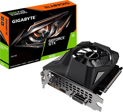 Gigabyte Видеокарта GigaByte GeForce GTX 1650 D6 4G 1590MHz PCI-E 3.0 4096MB 12000MHz GDDR6 128 bit DVI HDMI DisplayPort HDCP GV-N1656D6-4G GV-N1656D6-4G