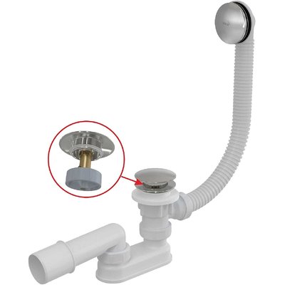 AlcaPlast Слив-перелив Alcaplast A504CKM-100 Click-Clack Хром A504CKM-100