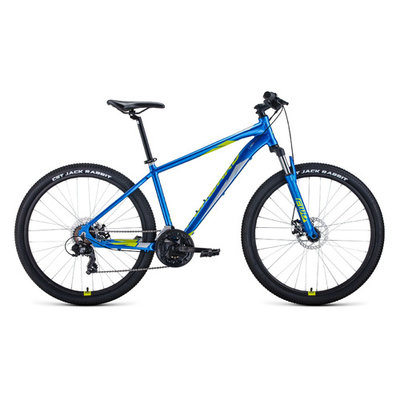 FORWARD Велосипед Forward Apache 27,5 2.0 Disc (2020-2021) горный рам.:19" кол.:27.5" синий/зеленый 15.4кг ( RBKW1M37G025 